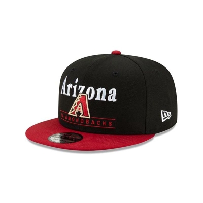 Black Arizona Diamondbacks Hat - New Era MLB Two Tone Retro 9FIFTY Snapback Caps USA6753241